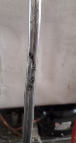 Aspiratie distrusa .capilarul bobinat pe conducta de aluminiu